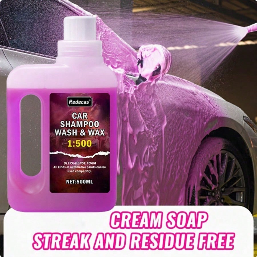 500ml Pink Foam Car Wash Soap, - Car Wax Ceramic Coating review and price