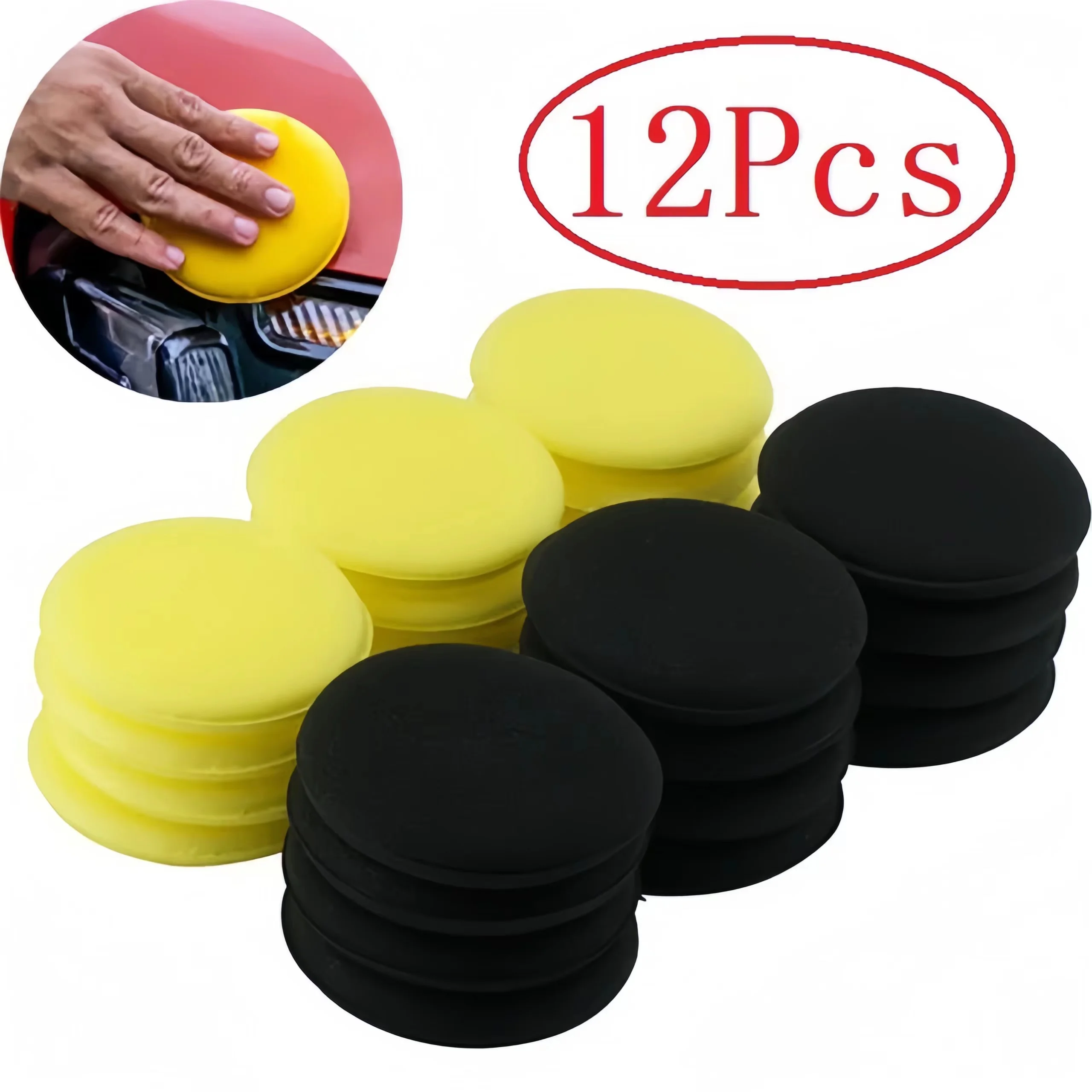 12Pcs Round Car Waxing Polish  - Wax Applicator Pad review and price